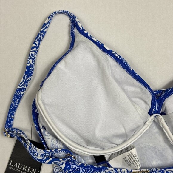 Lauren Ralph Lauren Women's 4 Underwire Slimming Support Tankini Swim Top NWT - Picture 9 of 16